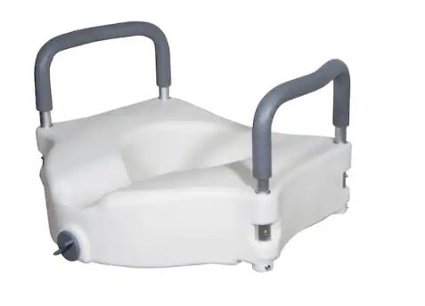 Photo 1 of Elevated Raised Toilet Seat with Removable Padded Arms
