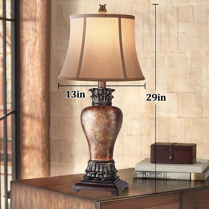 Photo 1 of 29" Farmhouse Rustic Table Lamps, Color Temperature Dimmable for Bedroom and Living Room Decor