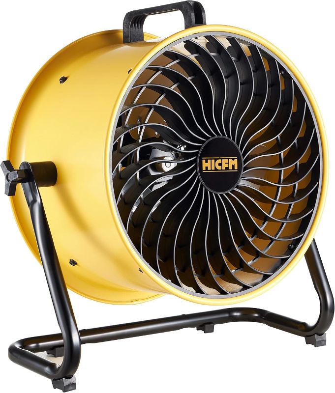 Photo 1 of 16" High-velocity Drum Air Circulator Fan 2800 CFM Large Airflow Turbo Shop Floor Fan with 360-degree Pivoting Head, 3-speed 1/4 HP Motor