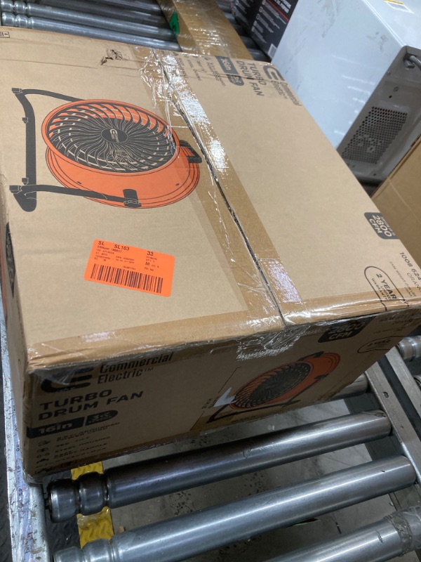 Photo 2 of 16" High-velocity Drum Air Circulator Fan 2800 CFM Large Airflow Turbo Shop Floor Fan with 360-degree Pivoting Head, 3-speed 1/4 HP Motor