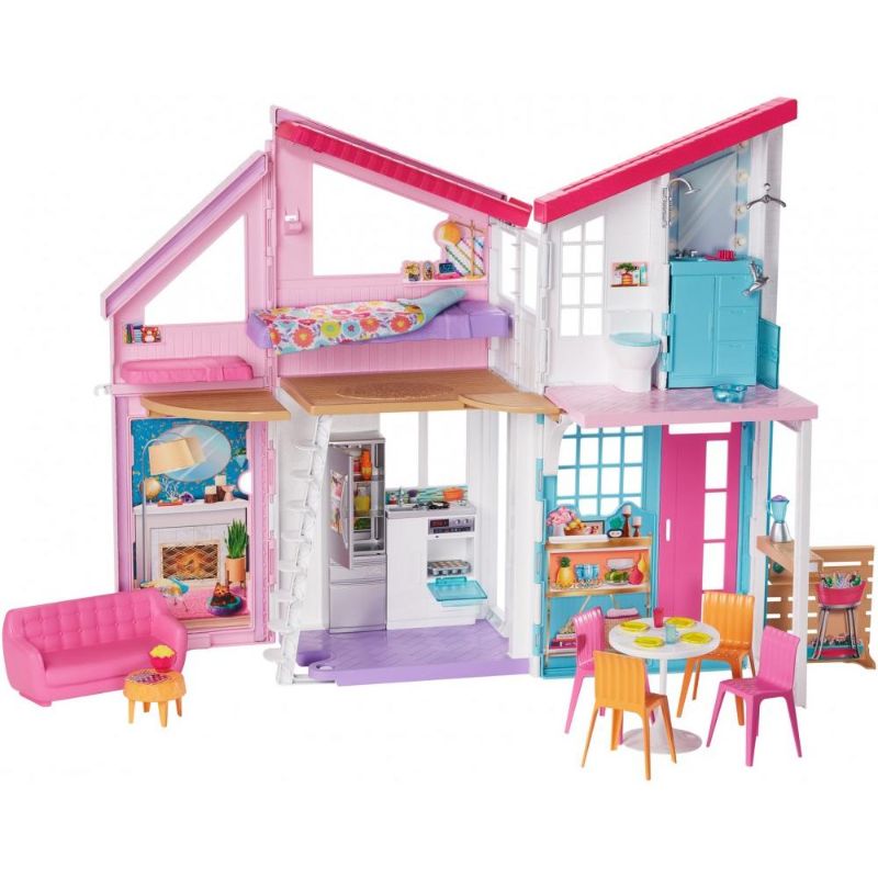 Photo 1 of Barbie Malibu House Playset with 25 Themed Accessories