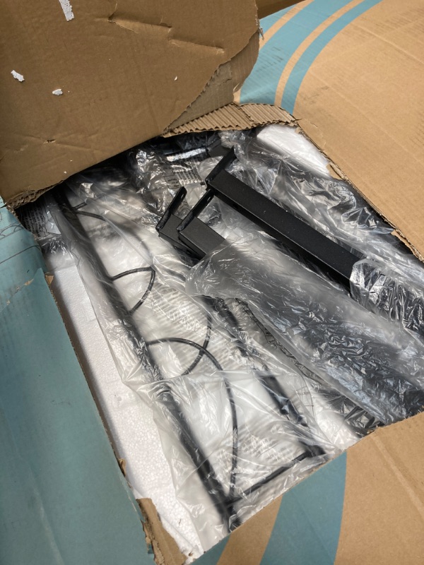 Photo 1 of VECELO 5-Piece Set-Industrial Counter Height Kitchen Nook Tabletop with Bar Stools, Rectangle Breakfast Chairs, Living Room, Apartment, Dining Table for 4, Black 1