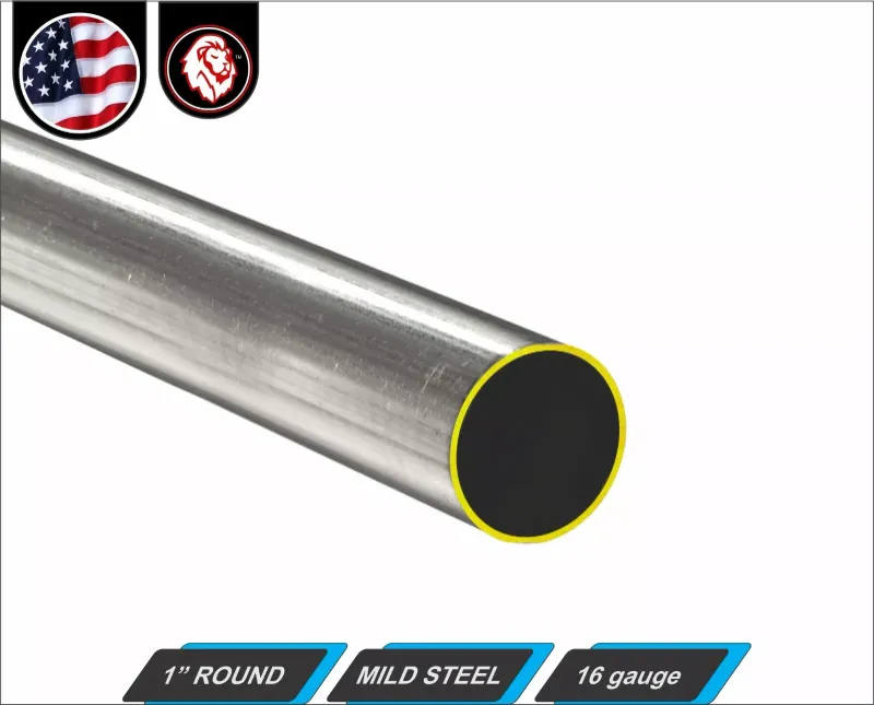 Photo 1 of 1" Round Metal Tube - Mild Steel - 16 gauge - ERW - 108" Long (9-ft)