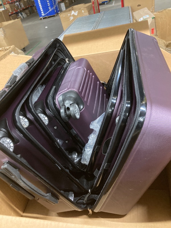 Photo 1 of ***see notes***
Karl home Luggage Set of 4 Hardside Suitcase Sets with TSA Lock 4 Spinner Wheels, ABS Lightweight Trolley Travel Case for Carry On Check-in Business Trip, Violet (16/20/24/28)