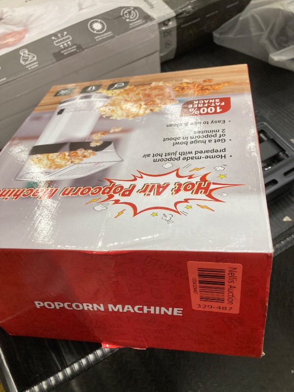 Photo 1 of Popcorn Machine, High Popping Rate & 2Min Fast Popping Air Popper Popcorn Maker, 1200w 4.5 Quarts, No Oil, BPA-Free, ETL Certified Popcorn Maker Machine with On/Off Switch, Popcorn Poppers for Home