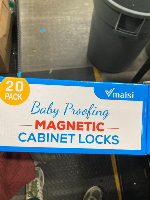 Photo 2 of 20 Pack Magnetic Cabinet Locks Baby Proofing - Vmaisi Children Proof Cupboard Drawers Latches - Adhesive Easy Installation