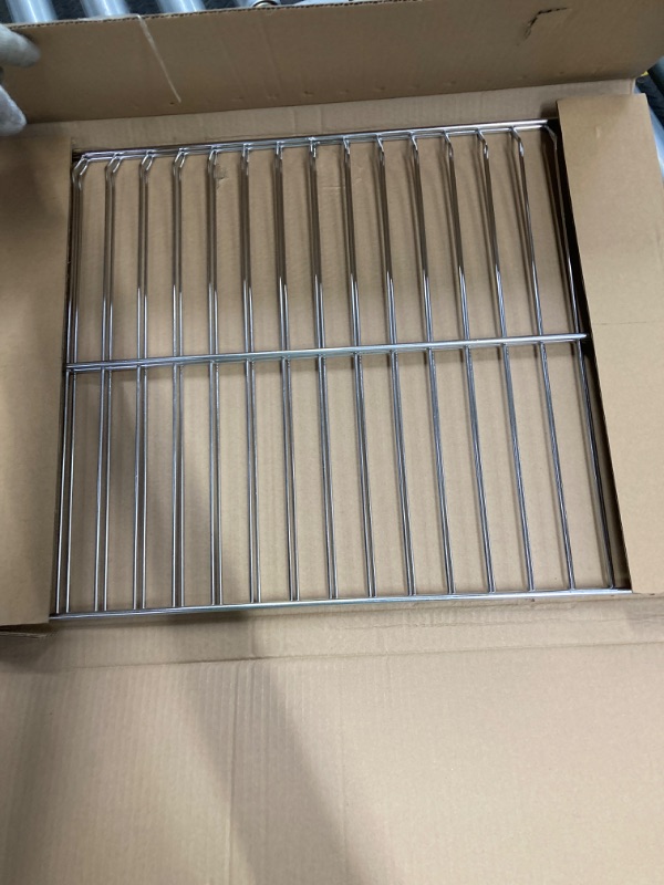 Photo 3 of 2 Pcs Upgraded WB48T10095 Oven Rack Replacement for GE Stove Oven Parts, AP5665850 Rack-flat for GE Range Oven Parts 304 Stainless Steel Oven Wire Rack, 23.75" x 17.5" Hotpoint Stove Parts Oven Rack