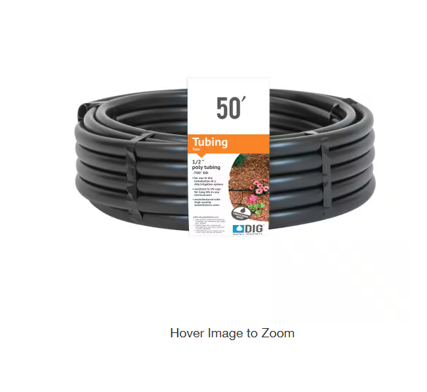 Photo 1 of 1/2 in. (.700 O.D.) x 50 ft. Poly Drip Irrigation Tubing


