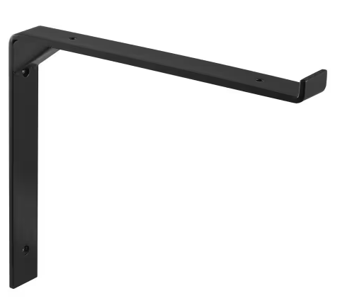 Photo 1 of Deco 12 in. Black L Bracket