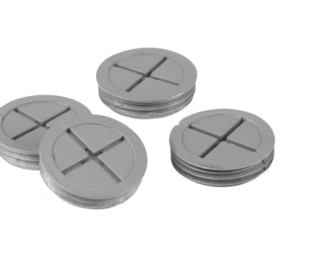 Photo 1 of 1/2 in. Metallic Weatherproof Box Closure Plug, Gray (4-Pack)