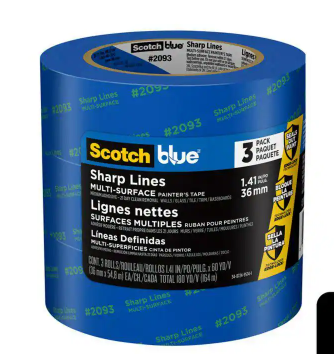 Photo 1 of ***partial rolls*** ScotchBlue 1.41 in. x 60 yds. Sharp Lines Multi-Surface Painter's Tape with Edge-Lock (3-Pack)