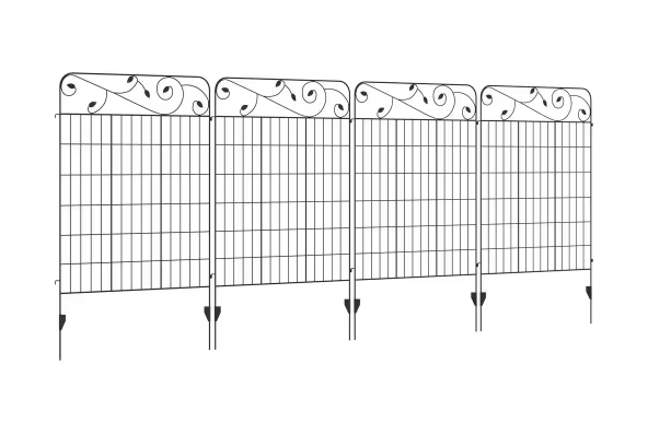 Photo 1 of 138.5 in. Metal Fence Panels (4-Pack)


