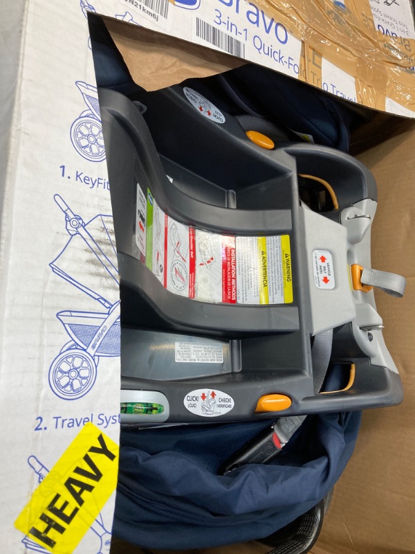 Photo 1 of Chicco Bravo LE Trio Travel System, Bravo LE Quick-Fold Stroller with KeyFit 30 Zip Infant Car Seat, Car Seat and Stroller Combo | Harbor/Navy