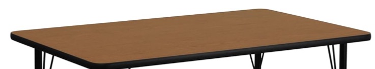 Photo 1 of *see notes* 
Flash Furniture Wren 30''W x 72''L Rectangular Oak Thermal Laminate Activity Table - Height Adjustable Short Legs