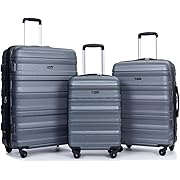 Photo 1 of ***SEE NOTES***Wheel Suitcase Set PP ABS, Lightweight Checked Carry-On Luggage 3-Piece Set with Spinner Wheels TSA Locks 20" 24" 28" (Light Gray)