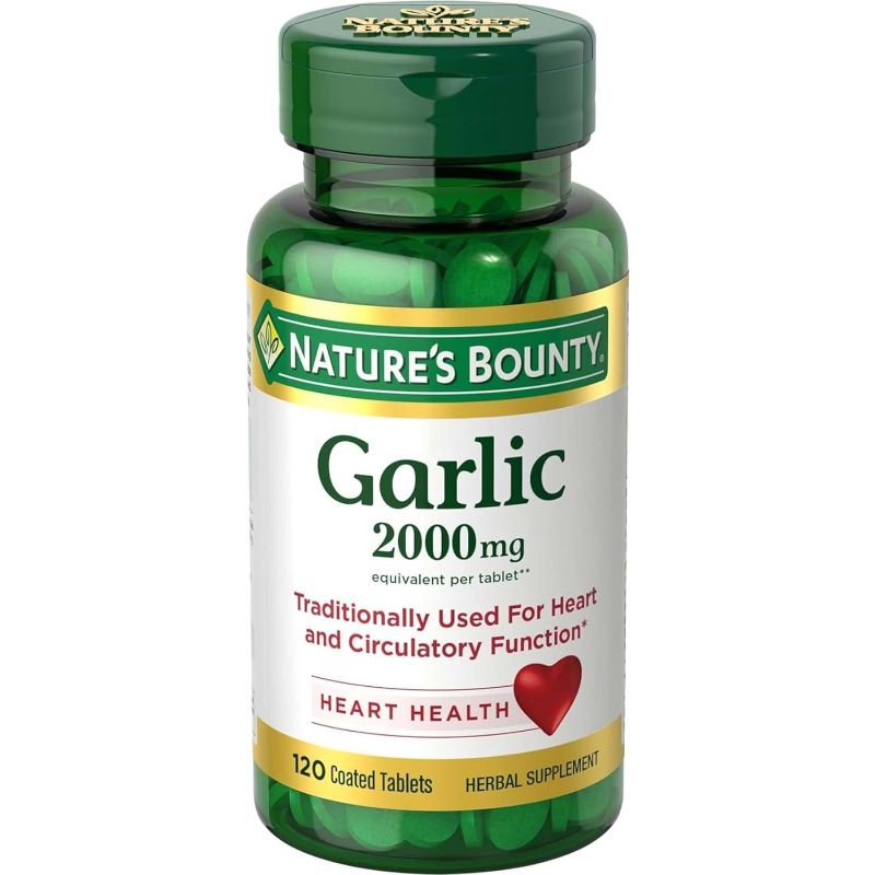 Photo 1 of 
Nature's Bounty Garlic 2000mg, Tablets 120 ea exp 09/2027