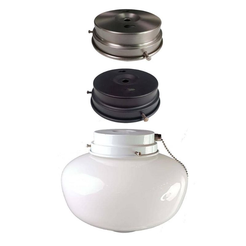 Photo 1 of 1-Light Multi-Finish Ceiling Fan Globe LED Light Kit
