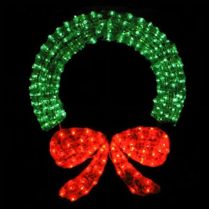 Photo 1 of ***lights do not work***48" Commercial-Sized Lighted Crystal 3-D Outdoor Christmas Wreath Decoration
