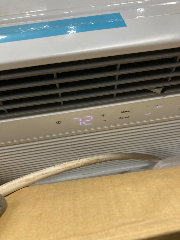 Photo 5 of ****DOES NOT WORK PROPERLY/TURNS OFF AT LOW TEMPERATURES****GE
8,000 BTU 115-Volt Smart Window Air Conditioner for 350 Sq. Ft. in White with Wi-Fi and Remote ***(DAMAGE AIR CONDITIONER RUNS BUT CUTS OFF AT LOWER TEMPERATURES  EXAMPLE 65 DEGREES, BOX RIPPE