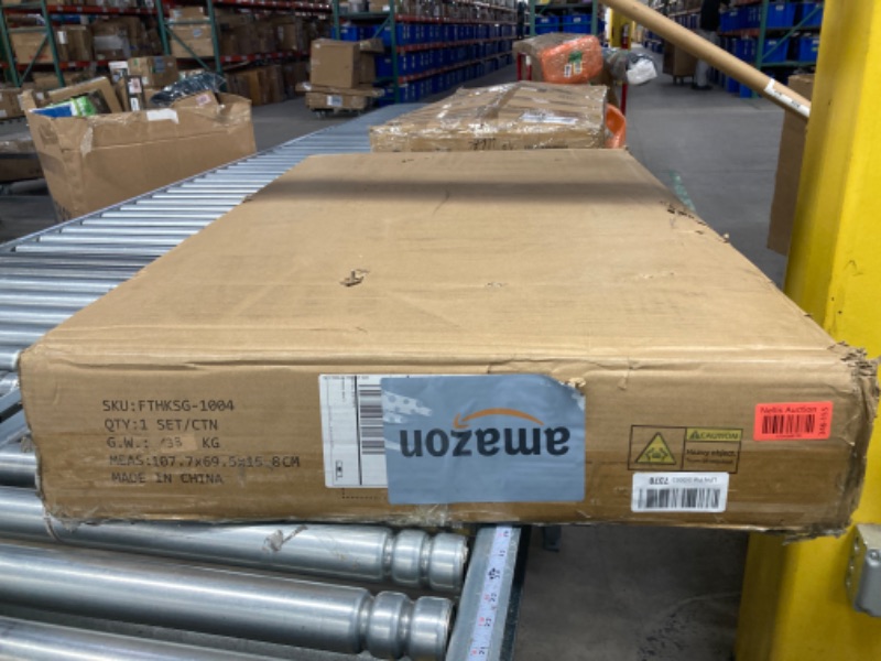 Photo 1 of DWVO Large Folding Sewing Table with Charging Station, Multipurpose Craft Table with Compact Design, Sewing Cabinet with Lockable Casters, Storage Shelves, Magnetic Doors, White