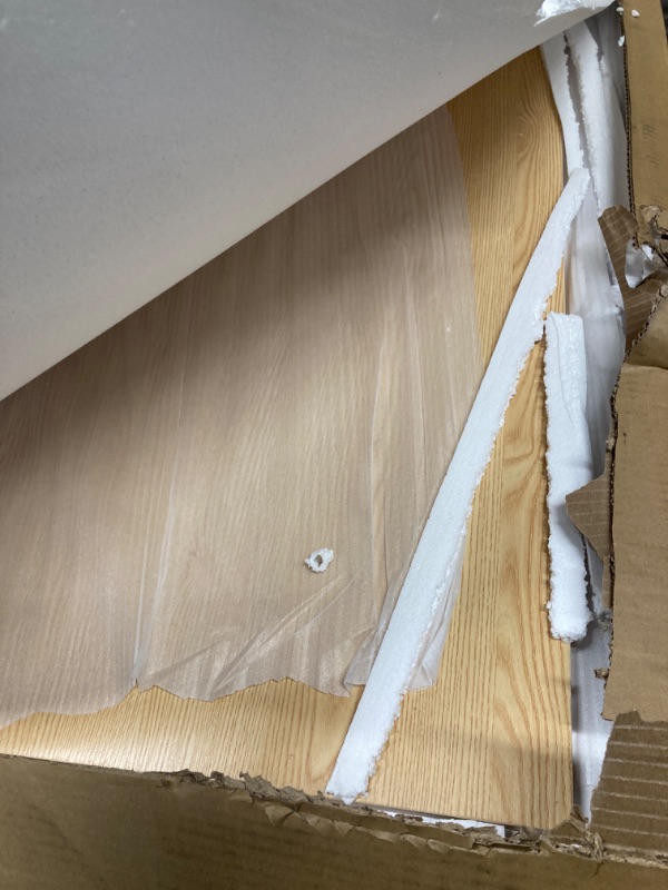 Photo 1 of DWVO Large Folding Sewing Table with Charging Station, Multipurpose Craft Table with Compact Design, Sewing Cabinet with Lockable Casters, Storage Shelves, Magnetic Doors, White