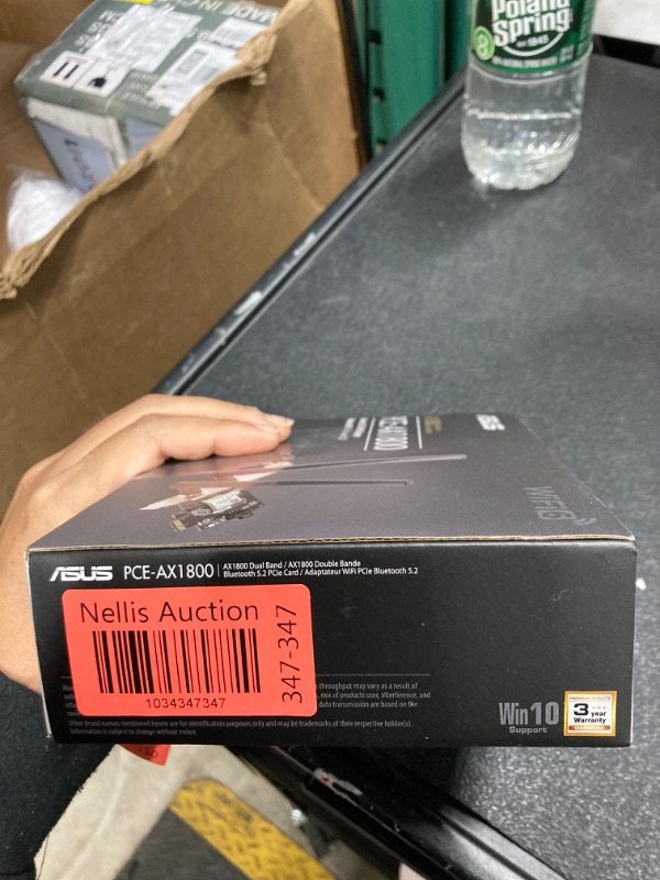 Photo 1 of ASUS AX1800 PCIe WiFi Adapter (PCE-AX1800) - WiFi 6, Bluetooth 5.2, Ultra-Low Latency Wireless, 2 External Antenna, Supporting Total Data Rate up to 1800Mbps, WPA3 Network Security, OFDMA and MU-MIMO