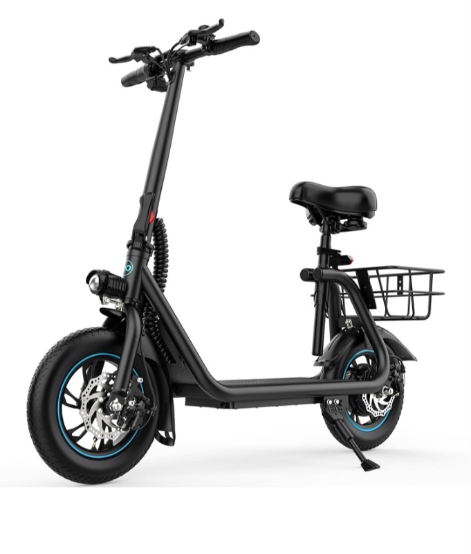 Photo 1 of ***MISSING CHARGER, ASSEMBLED ALREADY*** Gyroor Electric Scooter for Adults with Seat, 20/25 Miles Range 450W Motor up to 15.5/18.6 MPH Speed LCD Display, Electric Scooter with Basket