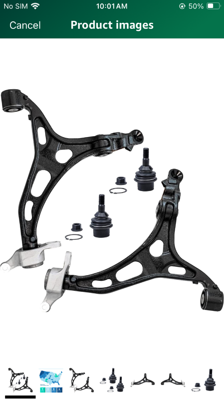 Photo 1 of Detroit Axle - Front Lower Control Arms Kit for 2011-2015 Jeep Grand Cherokee Dodge Durango 2012 2013 2014, 2 Lower Control Arms Assembly, 2 Lower Ball Joints Replacement