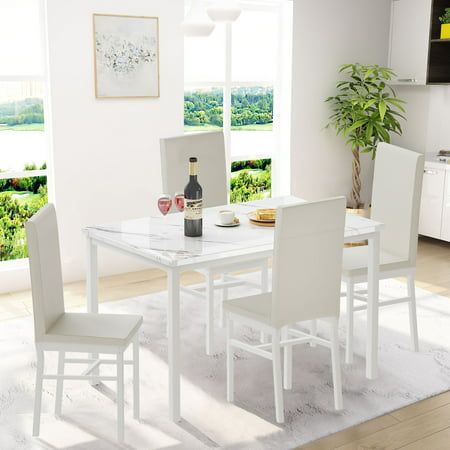 Photo 1 of ** ONLY TABLE ** Kitchen Dining Table with Faux Marble Table 