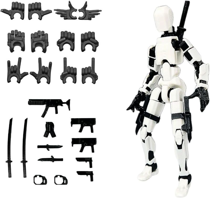 Photo 1 of (Assembed 3D Printed 5.54'' Dummy13 Action Figure, Multi-Jointed Tian13, Articulated T13 Desktop Decoration,12 in 1 d13 Accessories Best Birthday Festival Gift - PURPLE - 2pk bundle