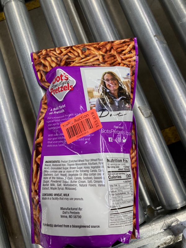Photo 1 of Dot's Pretzels Cinnamon Sugar Seasoned Pretzel Twists, Healthy Kids Snacks, 16oz Grocery Sized Bag (Pack of 3) Cinnamon-Sugar 16 Ounce (Pack of 3)