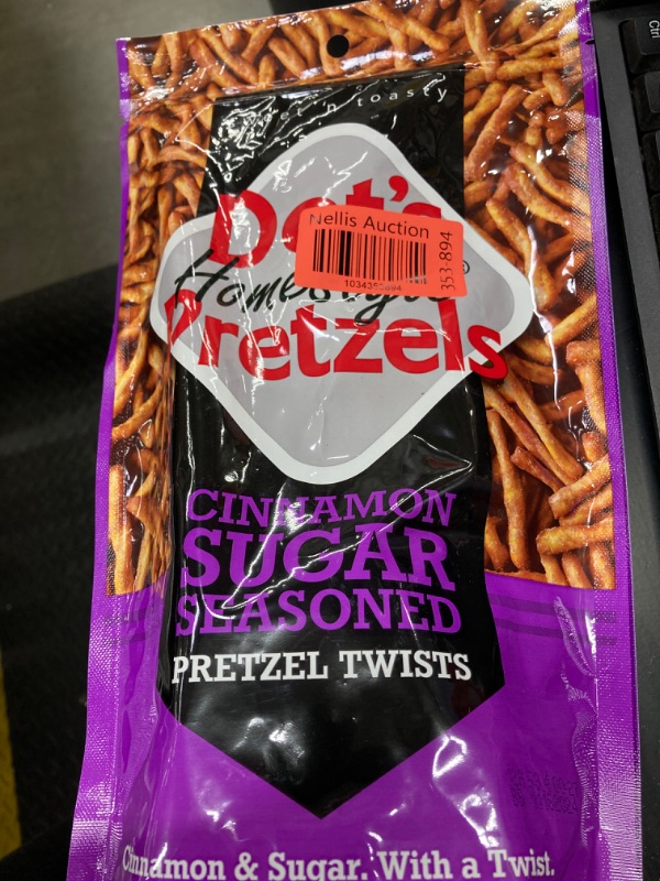 Photo 2 of Dot's Pretzels Cinnamon Sugar Seasoned Pretzel Twists, Healthy Kids Snacks, 16oz Grocery Sized Bag (Pack of 3) Cinnamon-Sugar 16 Ounce (Pack of 3)