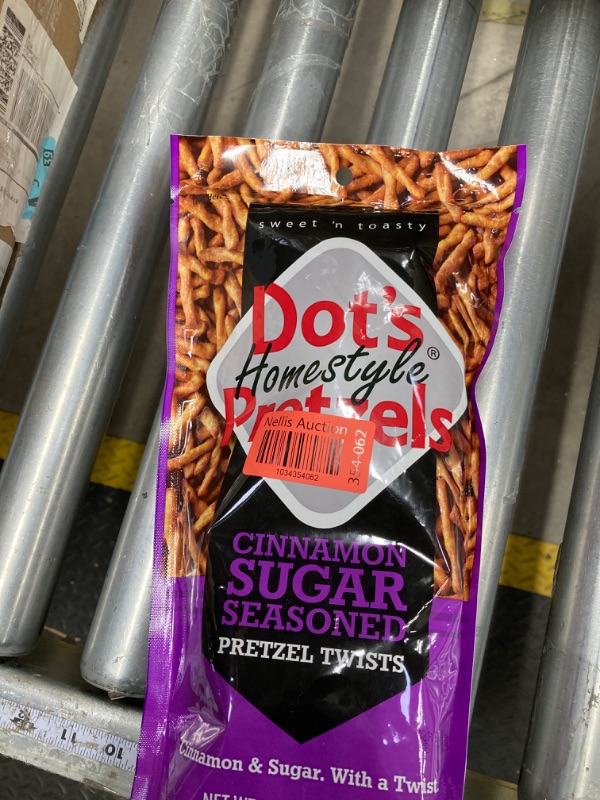 Photo 1 of Dot's Pretzels Cinnamon Sugar Seasoned Pretzel Twists, Healthy Kids Snacks, 16oz Grocery Sized Bag 