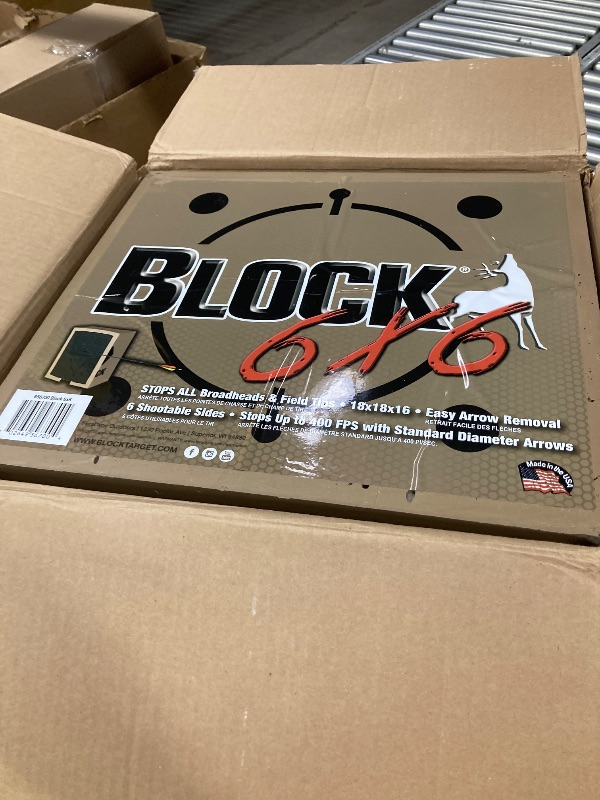 Photo 1 of Field Logic Block 6-Sided Arrow Archery Target with Polyfusion Technology, Black, 18 x 18 x 16 (B56700)