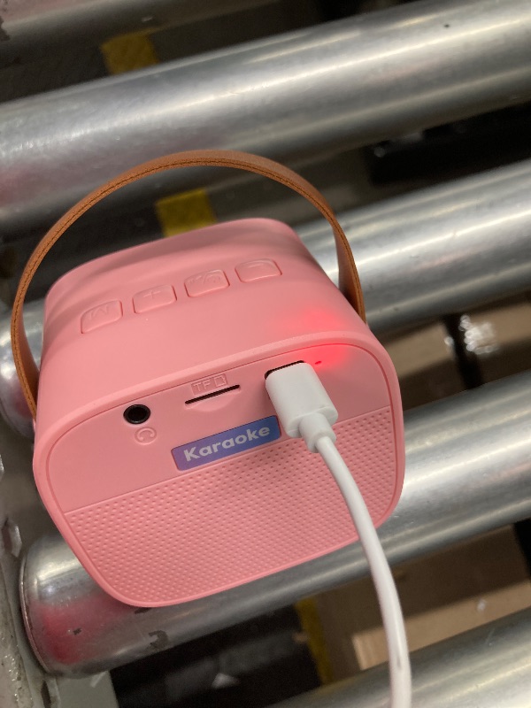 Photo 2 of YLL Mini Karaoke Machine for Kids Adults, Portable Bluetooth Speaker with 2 Wireless Microphones, Toys Birthday Gifts for Girls 4, 5, 6, 7, 8, 9, 10, 11, 12+ Years Old Toddler Teens?Rose?