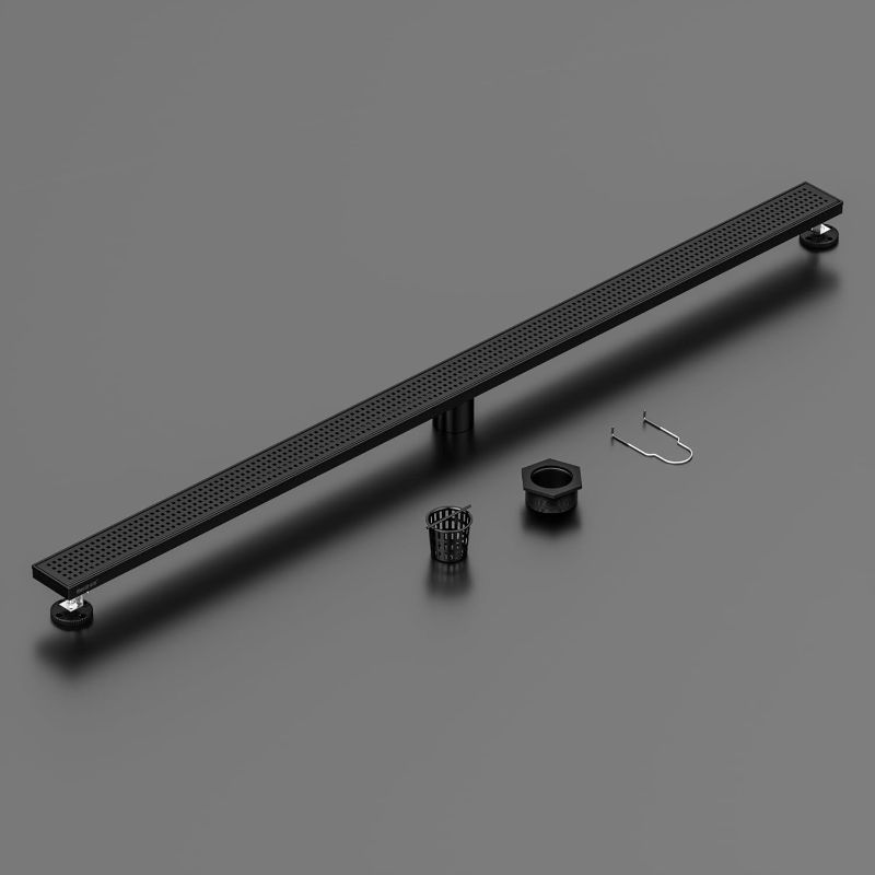 Photo 1 of  72-Inch Black Linear Shower Drain