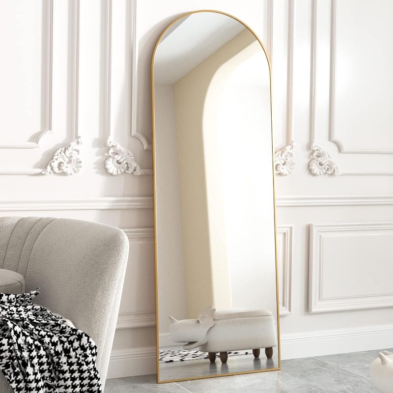 Photo 1 of Arched Full Length Mirror Free Standing Leaning Mirror Hanging Mounted Mirror