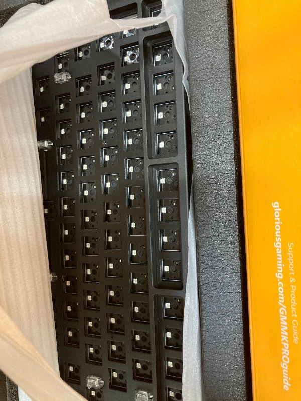 Photo 1 of Glorious Gaming GMMK PRO 75% Barebones Black (Frame Only) - Modular Mechanical Gaming Keyboard, TKL Size (75%), 3.3lb Frame, RGB, Fully Customisable, 5-Pin Switch Support