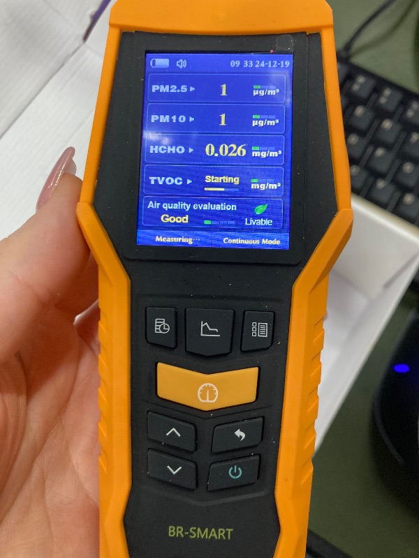 Photo 4 of BLATN Smart 126s Air Quality Monitor Indoor TVOC Tester PM2.5 Dust Meter Formaldehyde HCHO Detector PM1.0 PM10 VOCs Particle Test Pollution Home AQI Indicator Data Record