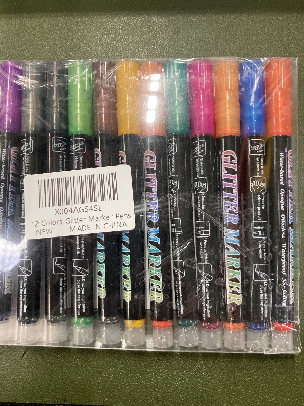 Photo 2 of 12 Colors Glitter Marker Pens