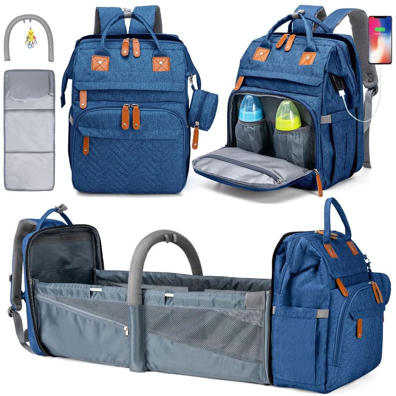 Photo 1 of 
KABAQOO Diaper Bag Backpack, Large Baby Diaper Bags for Boys Girls, Baby Bag with USB Charging Port, Multifunction Waterproof Travel Back Pack for Moms Dads...