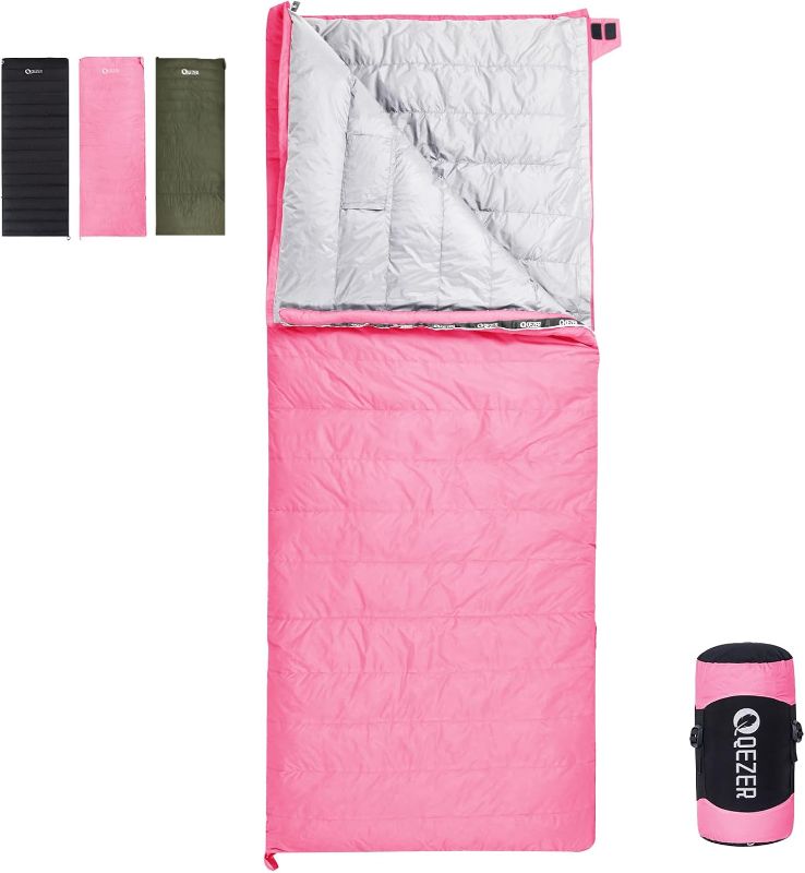 Photo 1 of 
Down Sleeping Bag for Adults, Ultralight Wearable Sleeping Bag for Backpacking, Can Be Used as a Blanket or Mat
Color:Pink