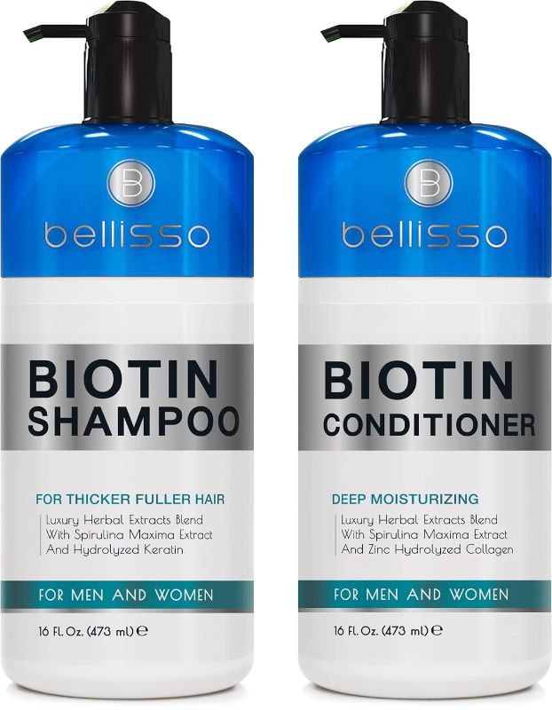 Photo 1 of 
Biotin Shampoo and Conditioner Set - Sulfate and Paraben Free Treatment for Men and Women - Hair Thickening Volumizing Products to Help Boost Thinning Hair...
