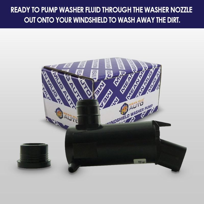 Photo 1 of 201525-232316F Windshield Washer Pump w/Grommet - Washer Motor Compatible with Hyundai, Kia - Replaces OEM #: 98510-26000, 9851-1C000, 98510-2G000, 98510-1C500