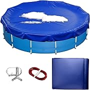 Photo 1 of 18 ft Round Winter Pool Cover for Above Ground Pools, Extra Thick & Durable Above Ground Pool Cover with Winch and Cable, Premium Cold- and UV-Resistant Pool Cover
