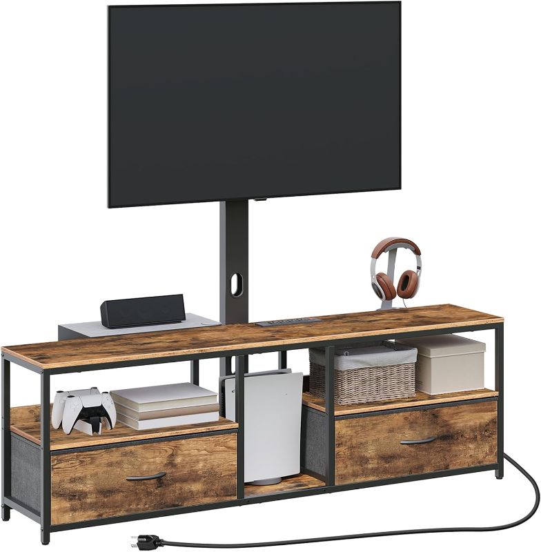 Photo 1 of ***PARTS ONLY***
Modstyle Television Stand for TVs up to 65", Entertainment Center Swivel TV Stand with Mount, Rustic Brown