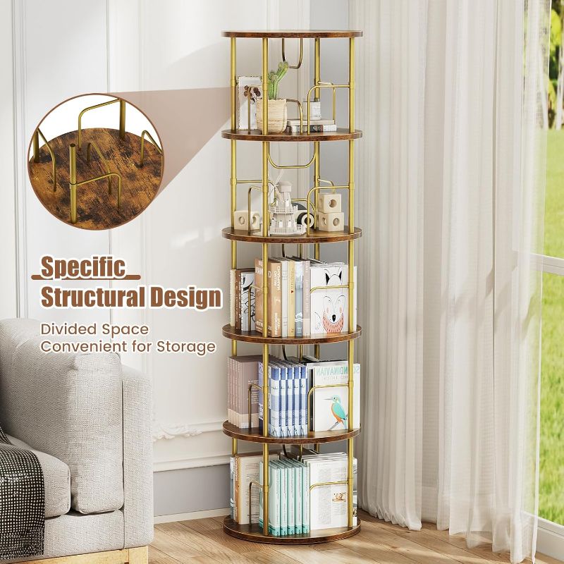 Photo 1 of 
ALLSTAND 5 Tier Rotating Bookshelf, 360 ° Display Stackable Spinning Bookshelf Tower, Narrow Space Saving Tall Floor Standing Swivel Bookcase Corner Storage...