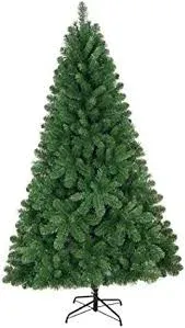 Photo 1 of AMERIQUE 7 FEET Hinged Artificial Full Body Shaped Christmas Tree with Metal Stand, Advanced Realistic Technology