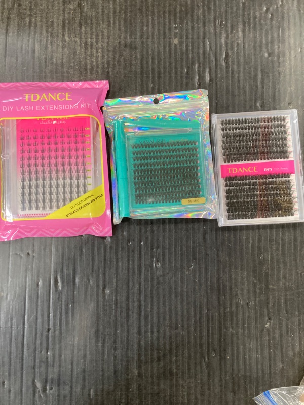 Photo 1 of *** 3 PACK OF MIXED ITEMS ... TDANCE Fairy Lash Clusters Kit 8-18mm WideSpan Eyelash Clusters Manga Lash Clusters with Invisible Band Eyelash Extensions with Lash Bond and Seal and Lash Tweezers (Fairy KIT,8-18mm?