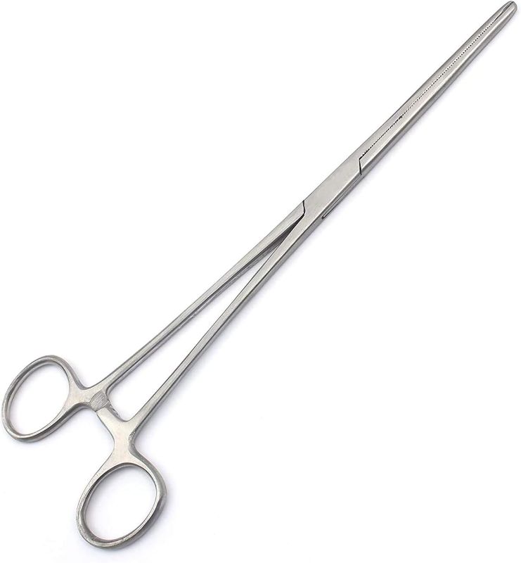 Photo 2 of 10" Straight HEMOSTAT CLAMP Stainless Steel Forceps